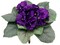 8" Artificial Violet Bush 4-Pack – Lush Silk Flowers & Greenery, Home & Seasonal Décor